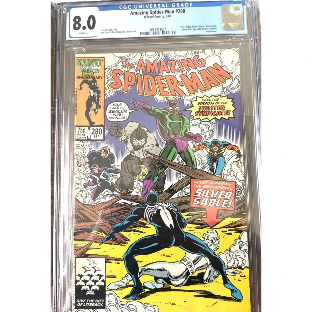 Amazing Spider-Man #280 CGC 8.0 White Pages Marvel 1986 Sinister Syndicate